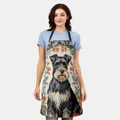 Elegant Schnauzer William Morris Inspired Floral Schort (Gedragen)