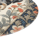 Elegant Schnauzer William Morris Inspired Floral Snijplank (Hoek)