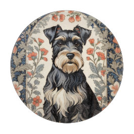 Elegant Schnauzer William Morris Inspired Floral Snijplank