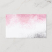 elegant schone waterverf roze en grijs minimalisti visitekaartje (Achterkant)