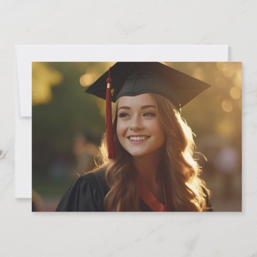Elegant School Afstuderen Fotojaar Glitter Kaart (Achterkant)