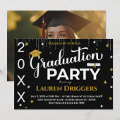 Elegant School Afstuderen Fotojaar Glitter Kaart (Voorkant / Achterkant)