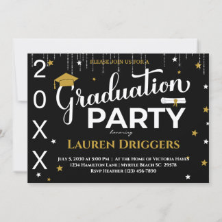 Elegant School Afstuderen Fotojaar Glitter Kaart