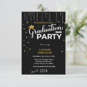 Elegant School Afstuderen Fotojaar Glitter Kaart (Staand voorkant)