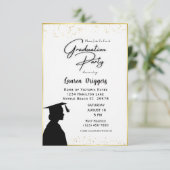 Elegant School Afstuderen Fotojaar Glitter Kaart (Staand voorkant)