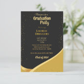 Elegant School Afstuderen Fotojaar Glitter Kaart (Staand voorkant)