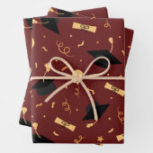 Elegant School Afstuderen Theme Burgundy Inpakpapier Vel (In situ)