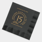 Elegant School College University 15-Year Reunion Folie Servetten (Links)