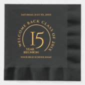 Elegant School College University 15-Year Reunion Folie Servetten (Voorkant)