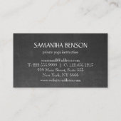 Elegant schoolbord Flower Logo Yoga Visitekaartje (Achterkant)