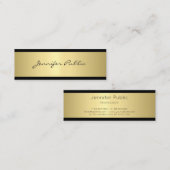 Elegant schoon design Gold Glamoureus Professional Mini Visitekaartje (Voorkant / Achterkant)
