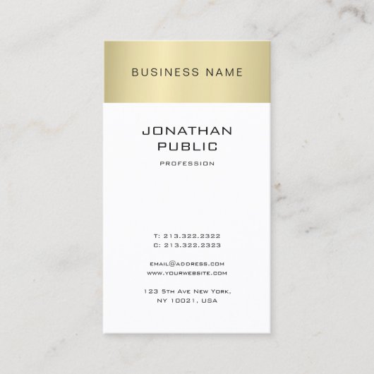 Elegant, schoon design Gold Kijk gewoon goed in Tr Visitekaartje (Voorkant)