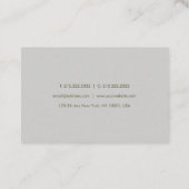 Elegant schoon design met modern design, modern Sj Visitekaartje (Achterkant)