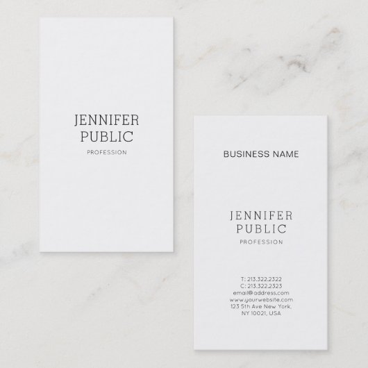 Elegant schoon design, professioneel design, moder visitekaartje (Voorkant / Achterkant)