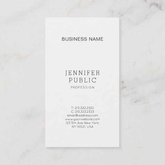 Elegant schoon design, professioneel design, moder visitekaartje (Achterkant)