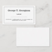 Elegant, schoon en minimalistisch met lijngrens visitekaartje (Voorkant / Achterkant)