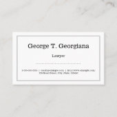 Elegant, schoon en minimalistisch met lijngrens visitekaartje (Voorkant)