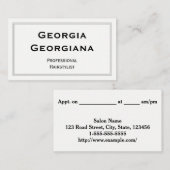 Elegant & schoon, met drie-line grens zaken visitekaartje (Voorkant / Achterkant)