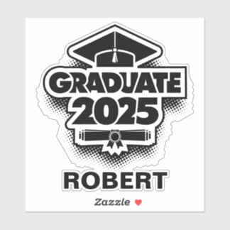 Elegant Schoon Minimaal Eenvoudig Afstuderen Klass Sticker
