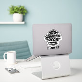 Elegant Schoon Minimaal Eenvoudig Afstuderen Klass Sticker (Laptop op bureau)