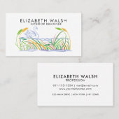 Elegant Schoon Modern Minimalistisch Visitekaartje (Voorkant / Achterkant)