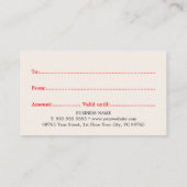 Elegant schoon pastel vakantieseizoen advieskaart (Achterkant)