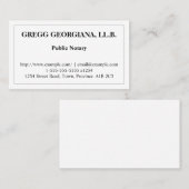 Elegant & Schoon Publiek Notaris Visitekaartje (Voorkant / Achterkant)