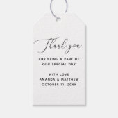 Elegant Schoon Script. Minimalistische bruiloft be Cadeaulabel (Voorkant)