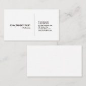 Elegant schoon wit ontwerp Moderne Professional Visitekaartje (Voorkant / Achterkant)