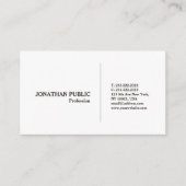 Elegant schoon wit ontwerp Moderne Professional Visitekaartje (Voorkant)