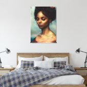 Elegant schoonheidsvrouw uit de regentieperiode canvas afdruk (Insitu (Slaapkamer))