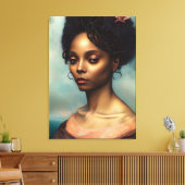 Elegant schoonheidsvrouw uit de regentieperiode canvas afdruk (Insitu (Woonkamer))