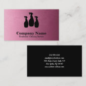 Elegant schoonmaakservice Roos Roze Visitekaartje (Voorkant / Achterkant)