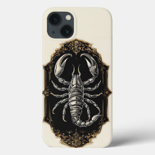 Elegant Schorpioenontwerp Met Ingewikkelde Gouden  Case-Mate iPhone Case