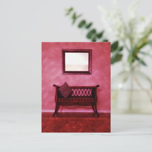 Elegant schotel verstelbare stoel spiegelbeeld bin briefkaart (Staand voorkant)