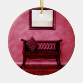 Elegant schotel verstelbare stoel spiegelbeeld bin keramisch ornament (Voorkant)