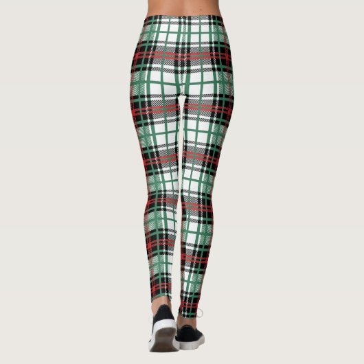 Elegant Schots Erfgoed Plaid Tartan Patroon Leggings (Achterkant)