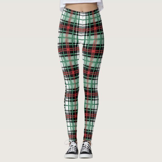 Elegant Schots Erfgoed Plaid Tartan Patroon Leggings (Voorkant)