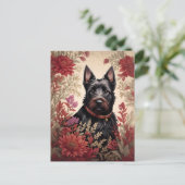 Elegant Schots Terrier Hondenportret Briefkaart (Staand voorkant)
