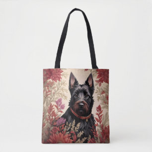 Elegant Schots Terrier Hondenportret Tote Bag