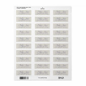 Elegant Schreef Grijs Trouw Retouradres Etiket (Full Sheet)