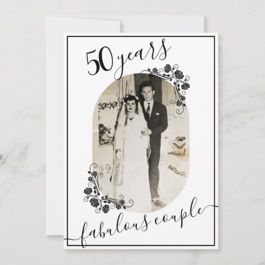 Elegant Schrift Afbeeldingen voor jubileum elk jaa Kaart (Voorkant)