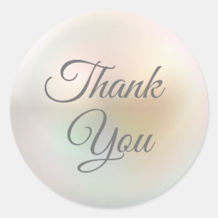 Elegant Schrift Bedankt Chic Parel Ronde Sticker