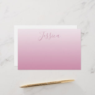 Elegant Schrift & Bewerkbare Roze (elke kleur) Omb Briefpapier