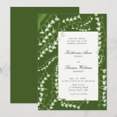 Elegant Schrift Bloem Kader Lily Valley Trouwdag Kaart (Voorkant / Achterkant)