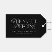 Elegant Schrift De Nacht Voor De Proefbruiloft Cadeaulabel (Voorkant (Horizontaal))