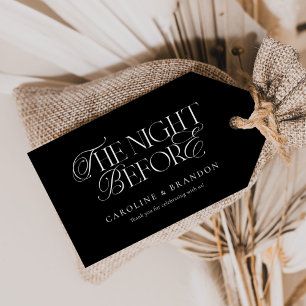 Elegant Schrift De Nacht Voor De Proefbruiloft Cadeaulabel