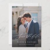 Elegant schrift en moderne foto save the date (Voorkant)