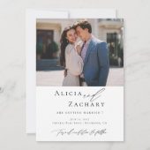 Elegant schrift en moderne foto save the date (Achterkant)