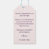 Elegant Schrift - Felicitaties met jullie Huwelijk Cadeaulabel (Achterkant)